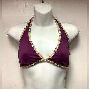 Burberry Check Trim Bikini Top